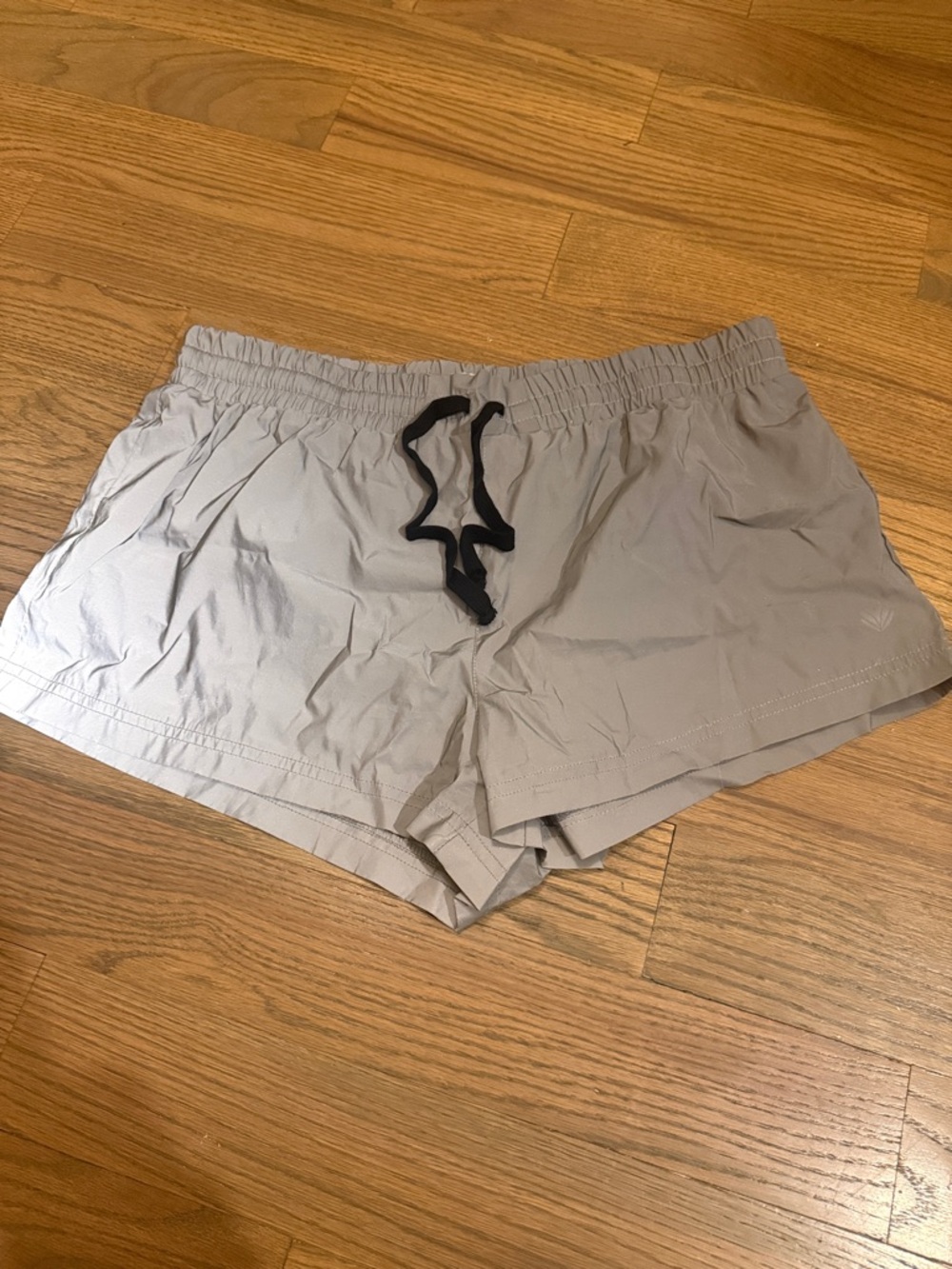 Forever 21 Beige Athletic Shorts with Black Drawstring